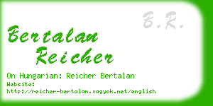 bertalan reicher business card